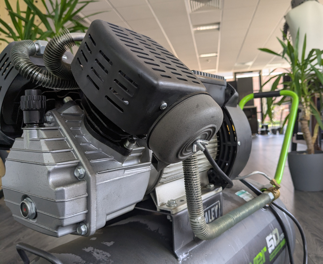 3D printed air intake cover on compressor